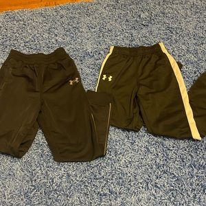 Set of 2 Little Boys Under Armour Size 7 Pants Joggers Athletic